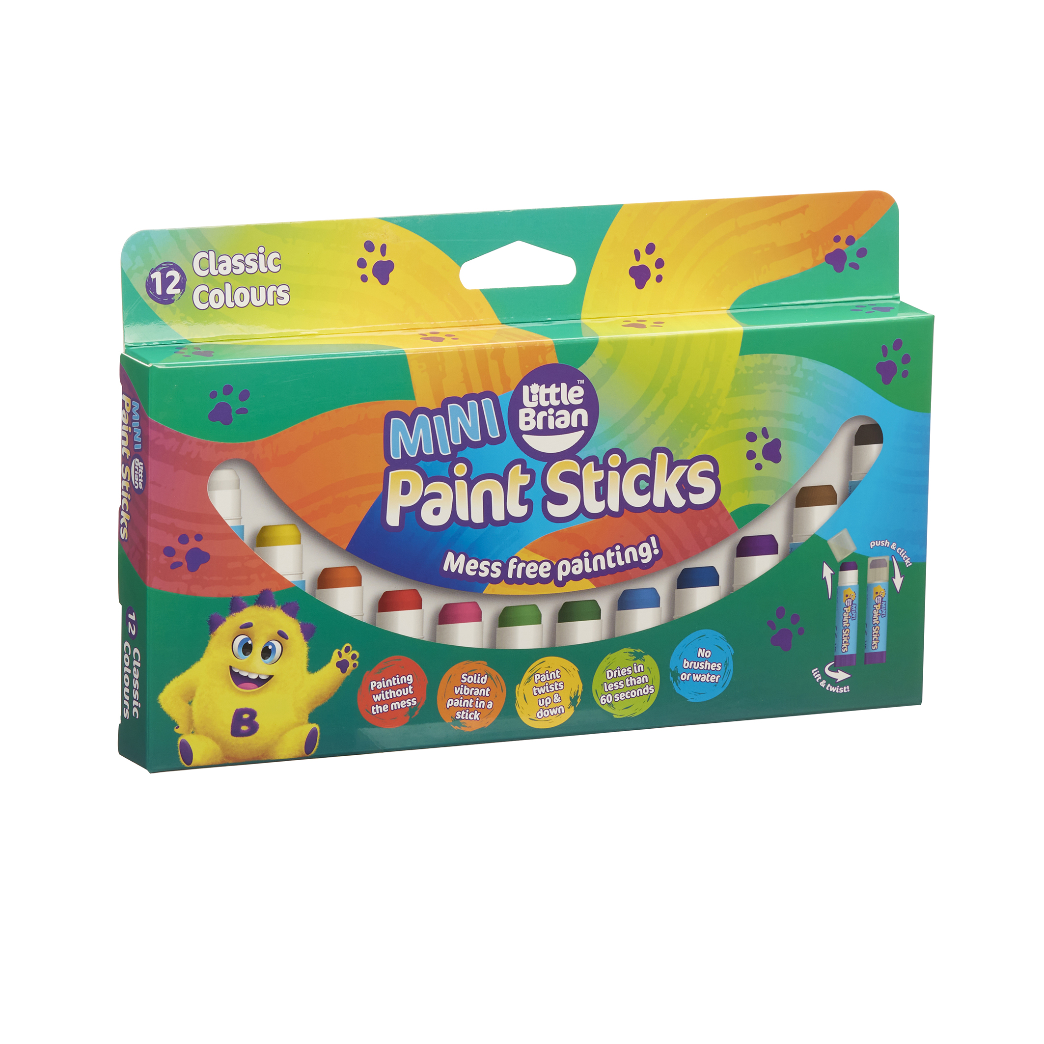 Little Brian Face Paint Sticks (12pc) in White